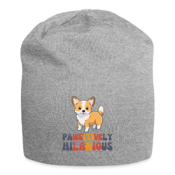 Pawsitively Hilarious Corgi - Jersey Beanie - heather grey - Front