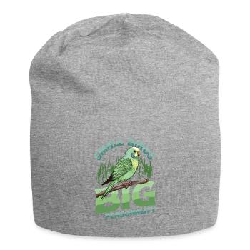 Kleine Vögel Große Persönlichkeit, Wellensittich - Jersey-Beanie - Grau meliert - Vorne