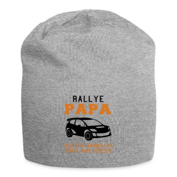 Rennwagen Fahrer Spruch Rallye Papa Geschenk - Jersey-Beanie - Grau meliert - Vorne