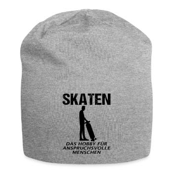 Skater Skateboard Rider Skating Saying Gift - Jersey Beanie - heather grey - Front