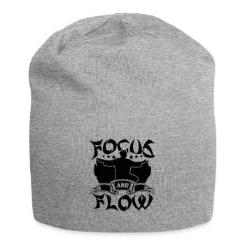 Focus And Flow Meditation Ninjutsu Qigong Lover - Jersey Beanie - heather grey - Front