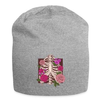 Krankenschwester Hemd, Krankenschwester Knochen Anatomie Rosen Vintage - Jersey-Beanie - Grau meliert - Vorne