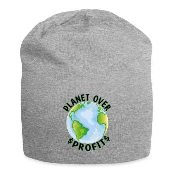 La planète avant le profit - militant écologiste pour le changement climatique - Bonnet en jersey - gris chiné - Devant
