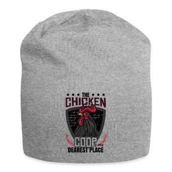 Chicken Coop Saying - Jersey Beanie - heather grey - Front