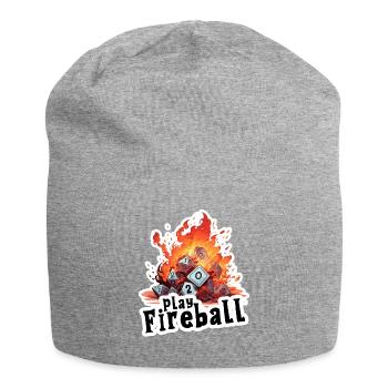 Exaggerated Fireball – Cube Chaos RPG - Jersey Beanie - heather grey - Front
