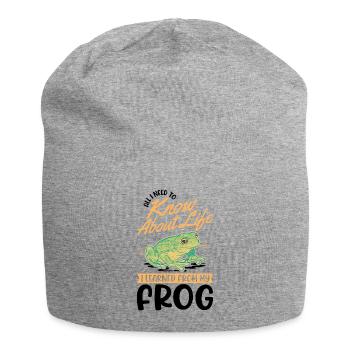 Frosch Laubfrosch Baumsteigerfrosch - Jersey-Beanie - Grau meliert - Vorne