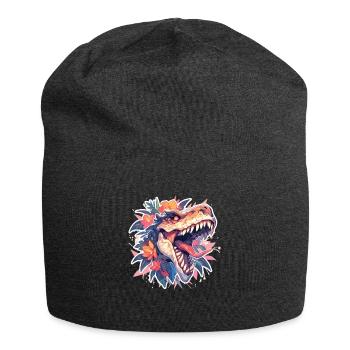 Dinosaurier Trex Dinos Dinosaurus Dino Baby - Jersey-Beanie - Anthrazit - Vorne