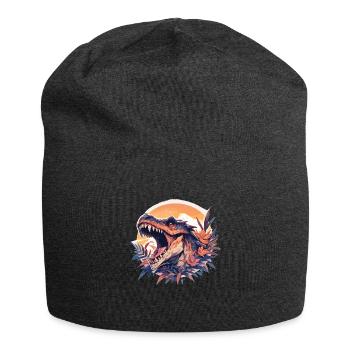 Dinosaurier Trex Dinos Dinosaurus Dino Baby - Jersey-Beanie - Anthrazit - Vorne