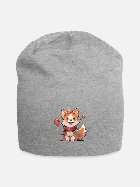 Corgi Corgi Hund Corgi Halloween Corgis Haustier - Jersey-Beanie - Grau meliert