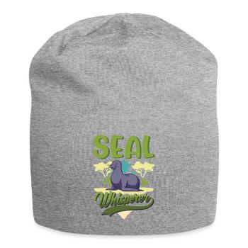 Phoque chuchotant, phoque de mer, phoque, phoque - Bonnet en jersey - gris chiné - Devant