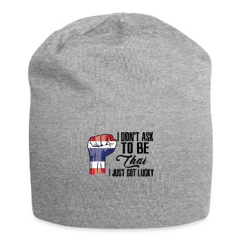 Thai Pride Thailand Flag Grown Thai Roots Thai - Jersey Beanie - heather grey - Front