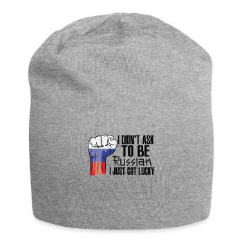 Russischer Stolz Russische Flagge Gewachsen - Jersey-Beanie - Grau meliert - Vorne