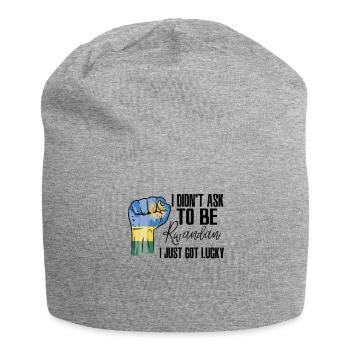 Rwandan Pride Rwanda Flag Grown Rwandan Roots - Jersey Beanie - heather grey - Front