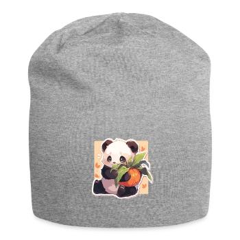 Panda Pandas Pandabären Baby Panda Tiere - Jersey-Beanie - Grau meliert - Vorne