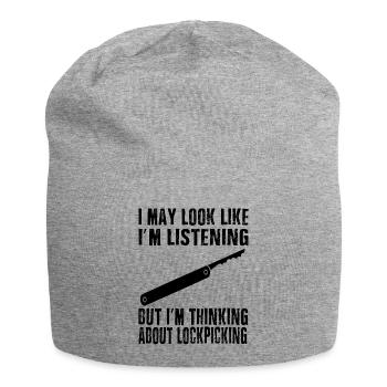 I may look like I'm listening - Achtebahn fahrt - Jersey-Beanie - Grau meliert - Vorne