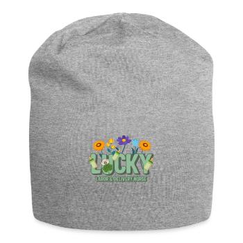 St. Patrick's Day Shirt, Lucky Labor und Lieferung - Jersey-Beanie - Grau meliert - Vorne