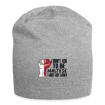 Malteser Stolz Maltesische Flagge Gewachsen - Jersey-Beanie - Grau meliert - Vorne