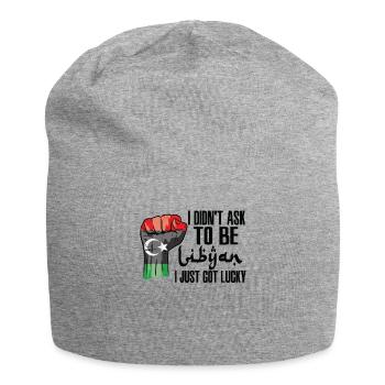 Fierté libyenne Le drapeau libyen grandit - Bonnet en jersey - gris chiné - Devant
