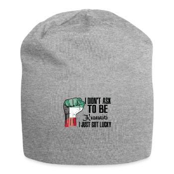 Kuwaiti Pride Kuwait Flag Grown Kuwaiti Roots - Jersey Beanie - heather grey - Front