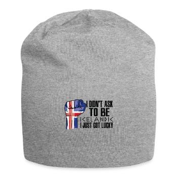 Icelandic Pride Iceland Flag Grown Icelandic - Jersey Beanie - heather grey - Front