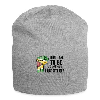 Guyanese Pride Guyana Flag Grown Guyanese Roots - Jersey Beanie - heather grey - Front