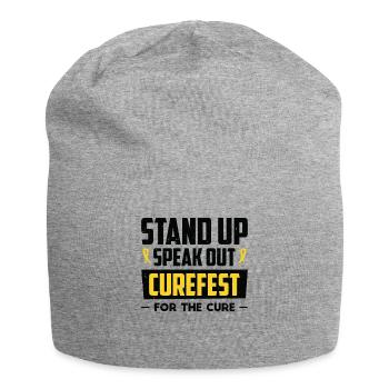CureFest 2023 CureFest For Childhood Cancer Wear - Jersey Beanie - heather grey - Front