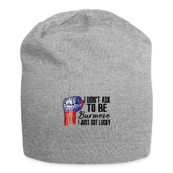 Burmese Pride Myanmar Flag Grown Burmese Roots - Jersey Beanie - heather grey - Front