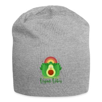 Vegan Vibes Vegan Vegan Pflanzlich - Jersey-Beanie - Grau meliert - Vorne