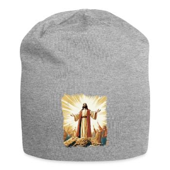 esus In glorious resurrection with believers - Jersey Beanie - heather grey - Front