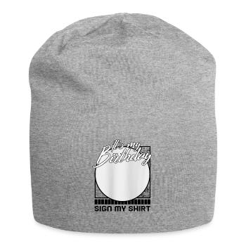 Geburtstagsshirt, es ist mein Geburtstagsschild mein Hemd - Jersey-Beanie - Grau meliert - Vorne