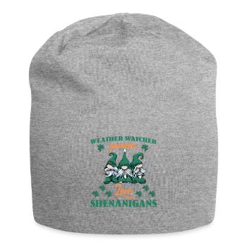 Funny weather watchers St. Patrick's Day - Jersey Beanie - heather grey - Front