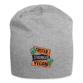 Plus rapide Vegan Vegans Vegan à base de plantes - Bonnet en jersey - gris chiné - Devant