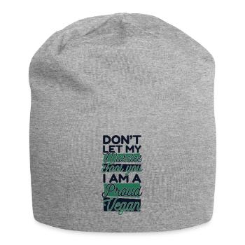 Don't Let My Muscles Fool You Plant-Based Vegan - Jersey Beanie - heather grey - Front