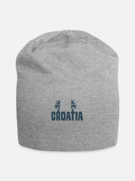 Kroatien Urlaub - Jersey-Beanie - Grau meliert
