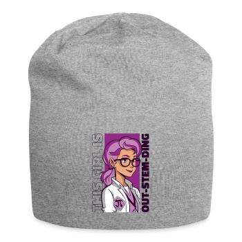 This Girl Is Out-STEM-Ding Empowering Women STEM - Jersey Beanie - heather grey - Front