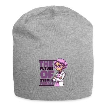The Future Of STEM Is Female Empowering Women - Jersey Beanie - heather grey - Front