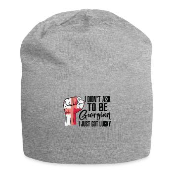 Georgian Pride Georgia Flag Grown Georgian Roots - Jersey Beanie - heather grey - Front