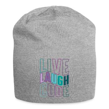 Programmer Shirt, Live Laugh Code Tee, Coding - Jersey Beanie - heather grey - Front