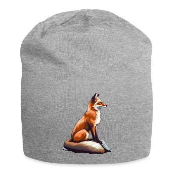 Schlau - Jersey-Beanie - Grau meliert - Vorne