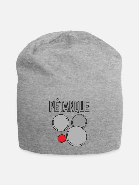 Boule Kugeln für Bouler Boules Set und Petanque - Jersey-Beanie - Grau meliert