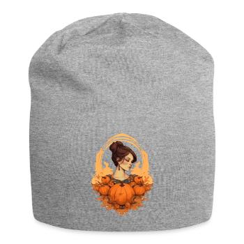 Feminines Herbst Thanksgiving Design für Frauen - Jersey-Beanie - Grau meliert - Vorne