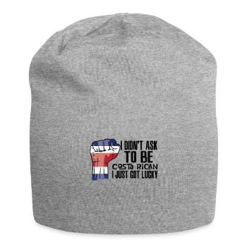 Costa Rican Pride Costa Rica Flag Grown Costa - Jersey Beanie - heather grey - Front