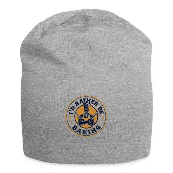 I'd Rather Be Baking Bakery Pastry Chef - Jersey Beanie - heather grey - Front