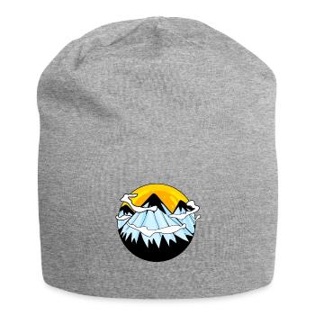 Mountain Mountains Mountain Peaks Peaks - Jersey Beanie - heather grey - Front