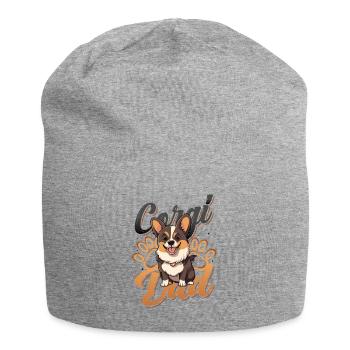 Corgi Daddy, Mignon Corgi Daddy - Bonnet en jersey - gris chiné - Devant