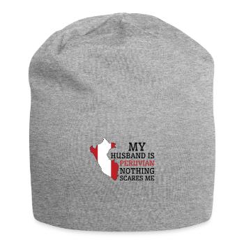 Rien ne me fait peur Ma femme est péruvienne - Bonnet en jersey - gris chiné - Devant