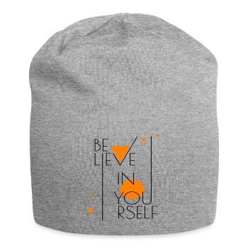 believe in yourself - Jersey Beanie - heather grey - Front