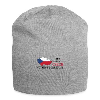 Nichts macht mir Angst Meine Frau ist tschechisch - Jersey-Beanie - Grau meliert - Vorne