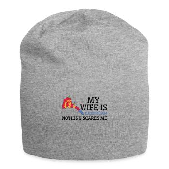 Nichts macht mir Angst Meine Frau ist Eritreerin - Jersey-Beanie - Grau meliert - Vorne