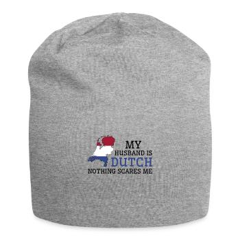 Rien ne me fait peur Ma femme est néerlandaise - Bonnet en jersey - gris chiné - Devant